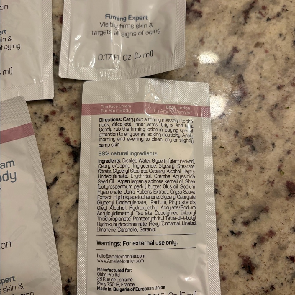 6 The Face Cream for Your Body travel packets - Picture 2 of 2